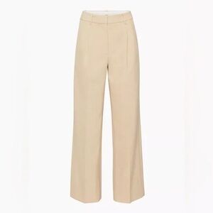 Aritzia Wilfred Effortless Pants in Flax Beige